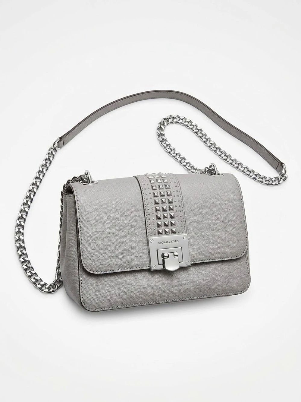 Michael Kors Sloan Studded Saffiano Leather Shoulder Bag Studded Shoulder Bag in